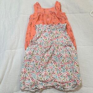 Carter's Orange and Floral Bodysuits